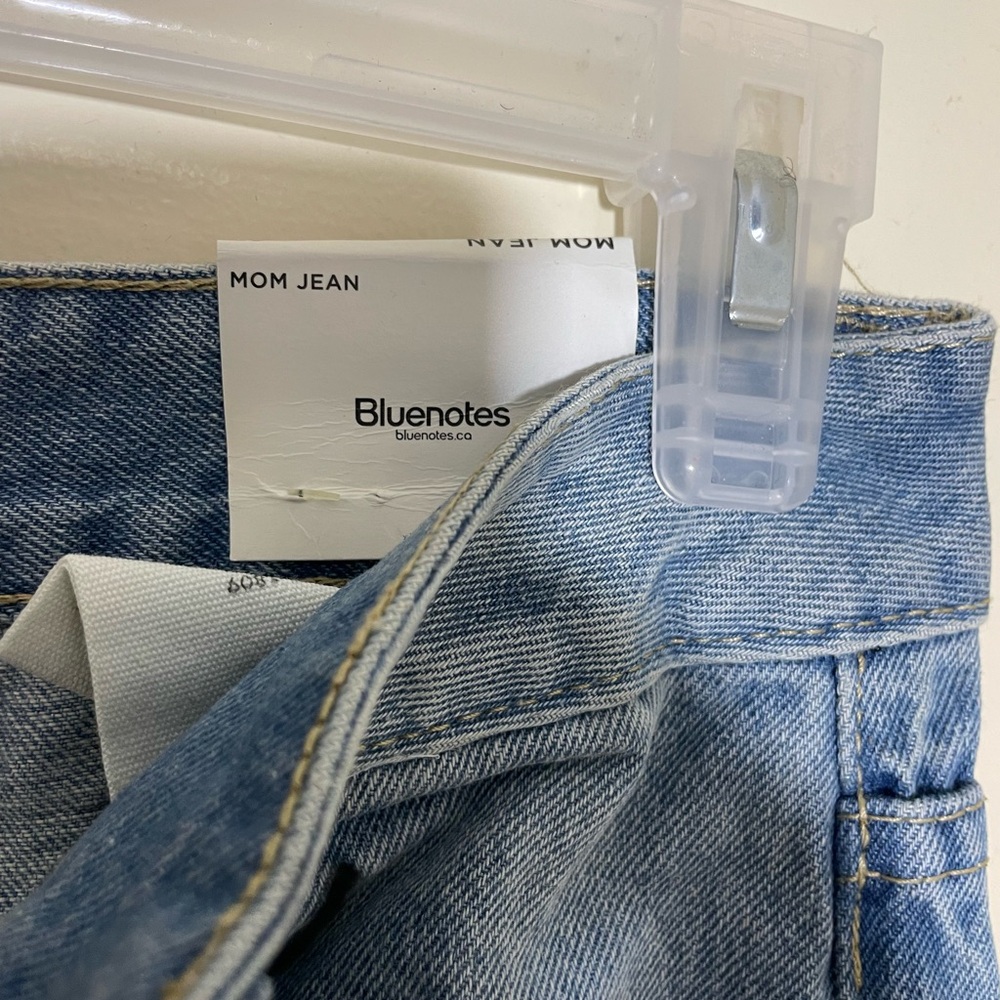 Sz 27 women mom Jean high rise Classic Blue Denim Jeans cotton NWT - Picture 7 of 12